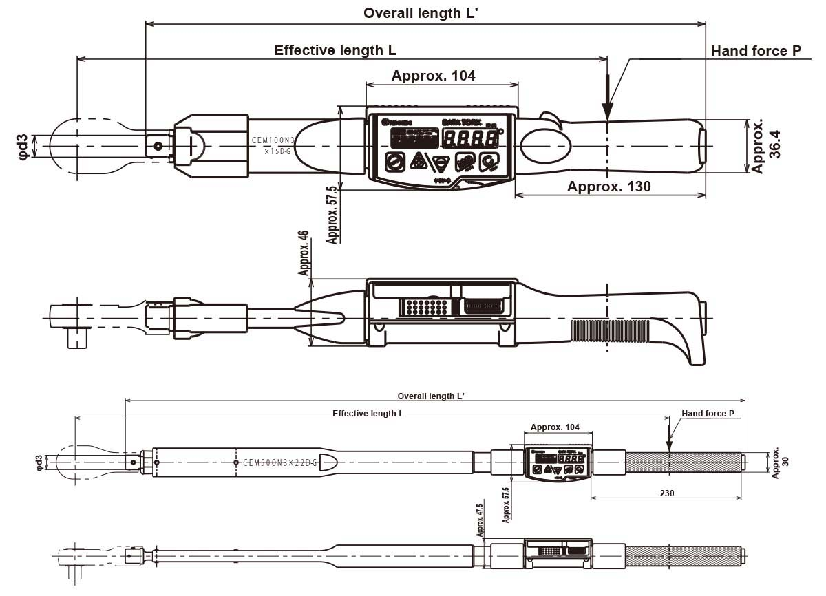 Thiết bị Cờ lê mô-men xoắn loại kỹ thuật số Digital Type Torque Wrench ...